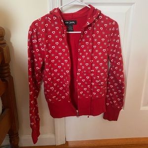 red heart zip up hoodie kids